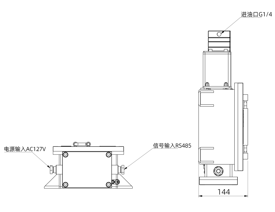 礦用油液輸送泵安裝示意圖